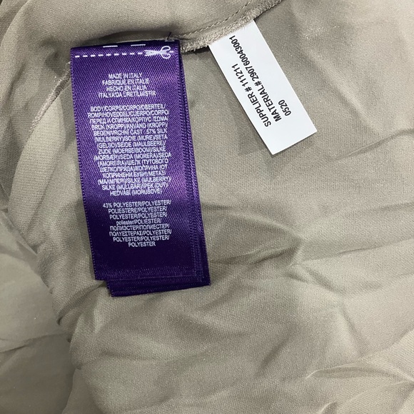 NWT Ralph Lauren Purple Label Plaid Pleated Silk Size 2 - Picture 5 of 9